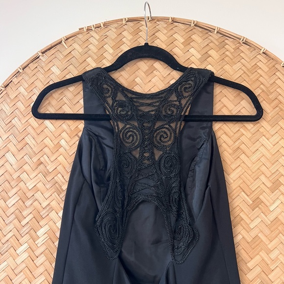 Rampage Dresses & Skirts - VINTAGE RAMPAGE BLACK Y2K DRESS LACE HALTER BACK COQUETTE WHIMSIGOTH EUC 90’S‎